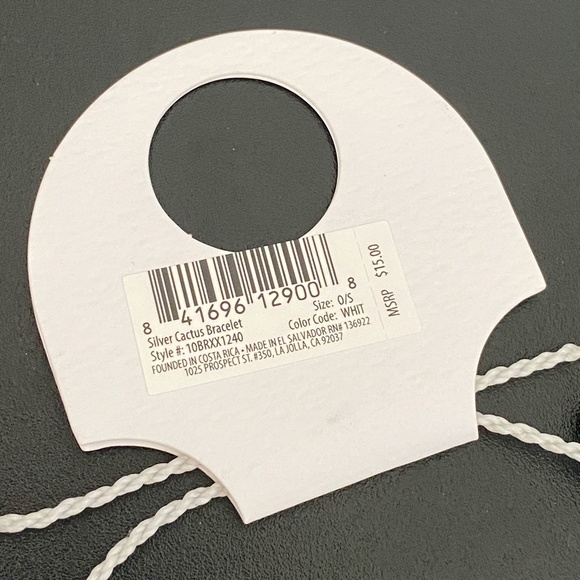 PURA VIDA CACTUS BRACELET, SILVER - Picture 4 of 4